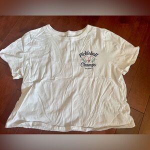 NWOT Old Navy White Crop Tee